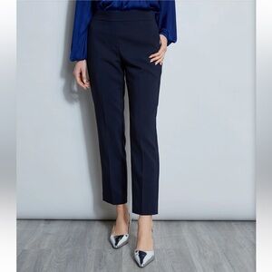 Elie Tahari T Tahari Navy Slim Pants